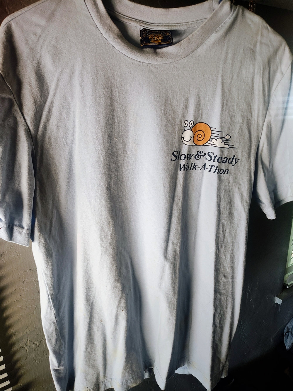 Slow & Steady Walk-A-Thon Light Blue Graphic Tee